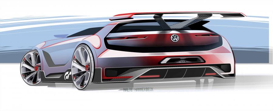 Эскиз Volkswagen Golf GTi Roadster Vision Gran Turismo 2014 года  (фото 18 из 35)